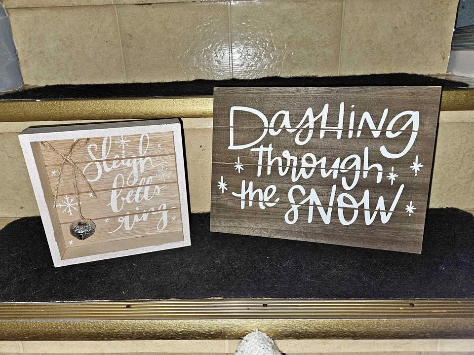 Target Winter Sleigh Snow Plaques Signs