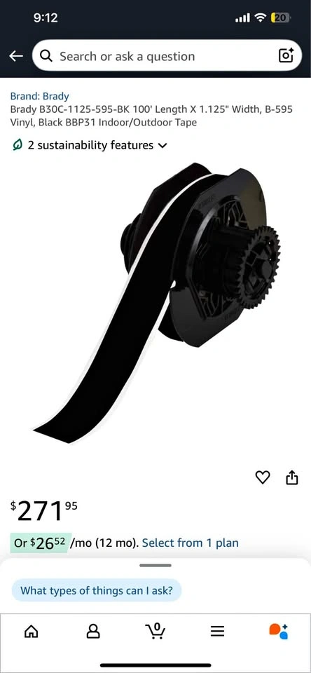 🥕 Black Vinyl Tape