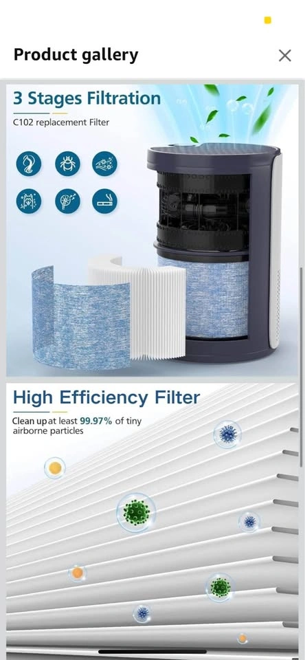 🥕 True HEPA Air Filter Replacement for MIKO - photo 4