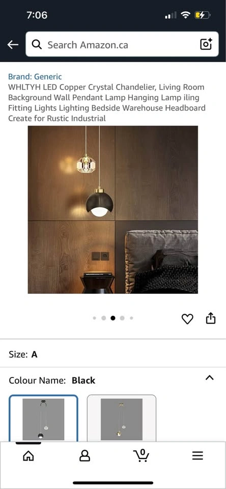 🥕 LED Copper Crystal Chandelier (Black Colour) - photo 3