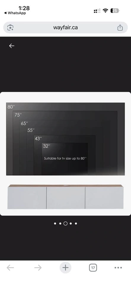 Modern White TV Stand - Excellent Condition - photo 3