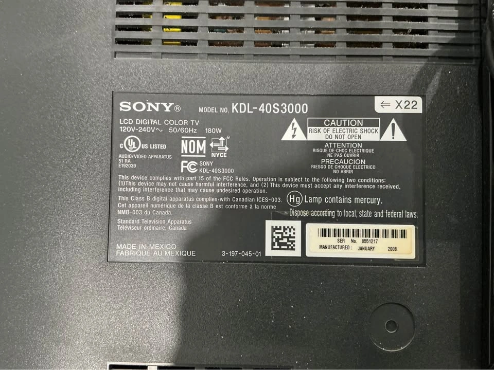 Sony KDL-40s3000 BRAVIA TV - photo 5