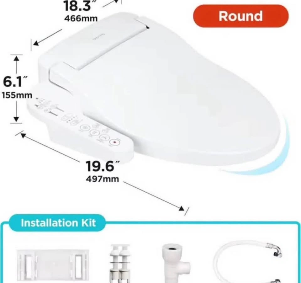 Brand New Blooming Round Bidet Toilet Seat - Heated w/ Warm Wate - photo 5