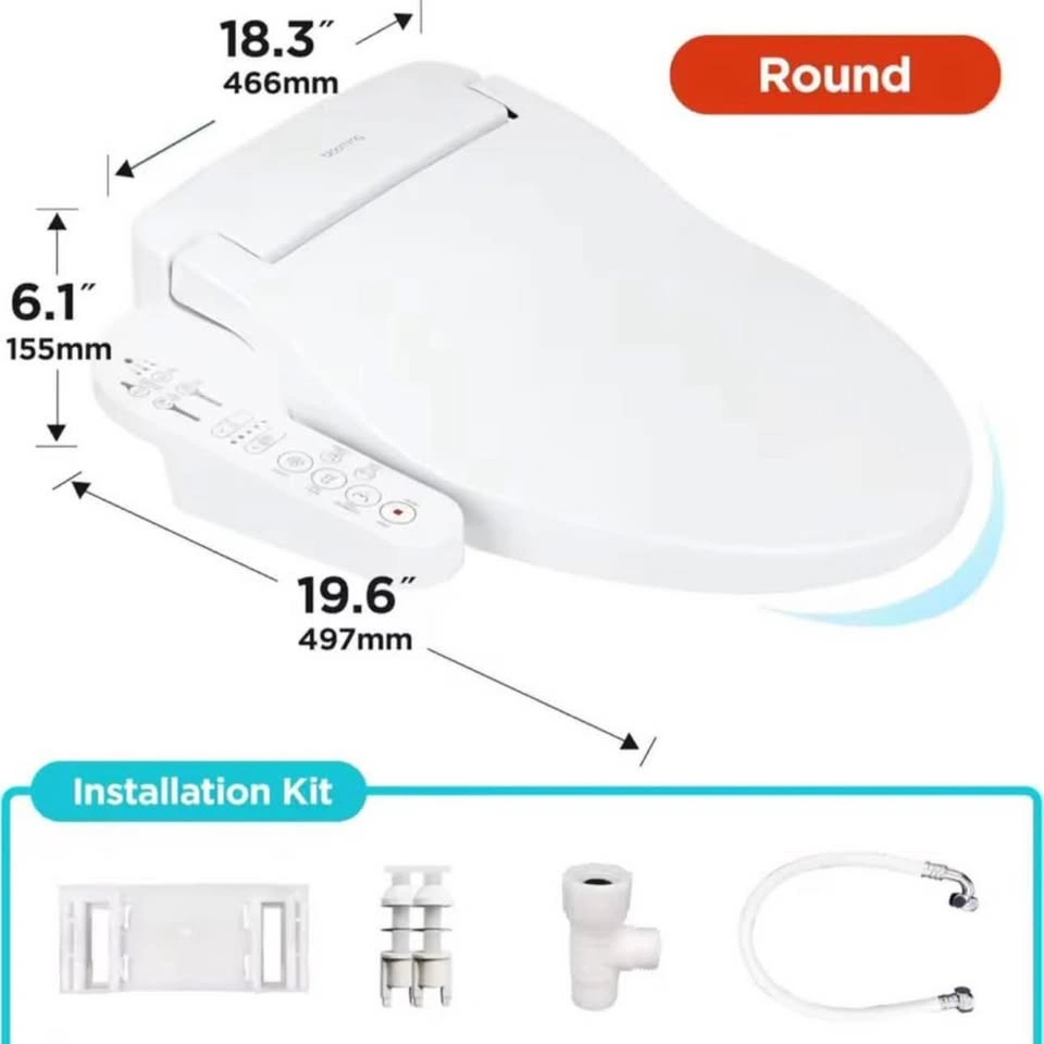 Brand New Blooming Round Bidet Toilet Seat - Heated, Dryer - photo 2