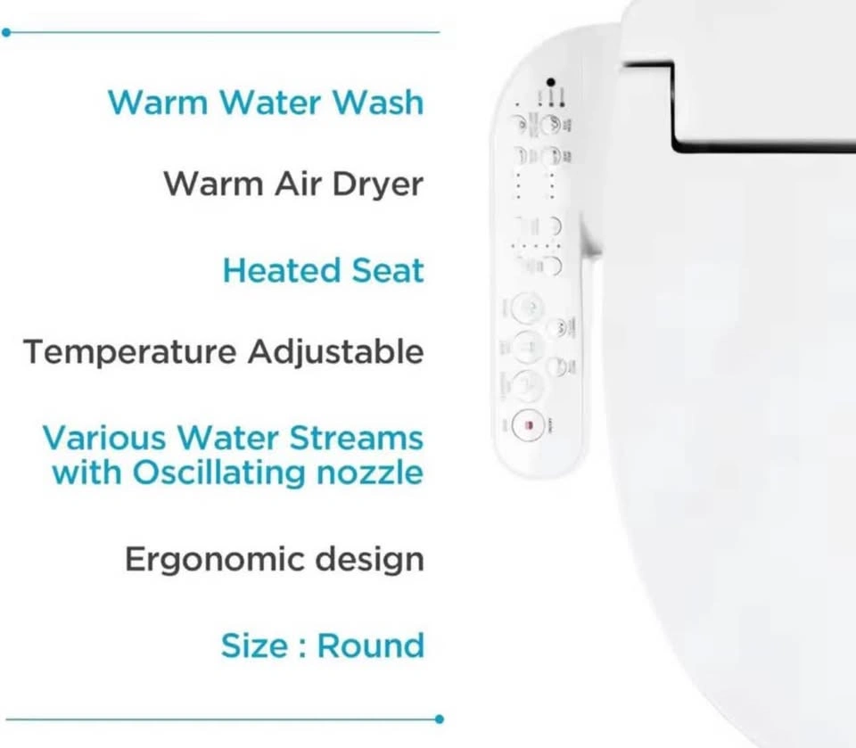 Brand New Blooming Round Bidet Toilet Seat - Heated, Dryer - photo 5