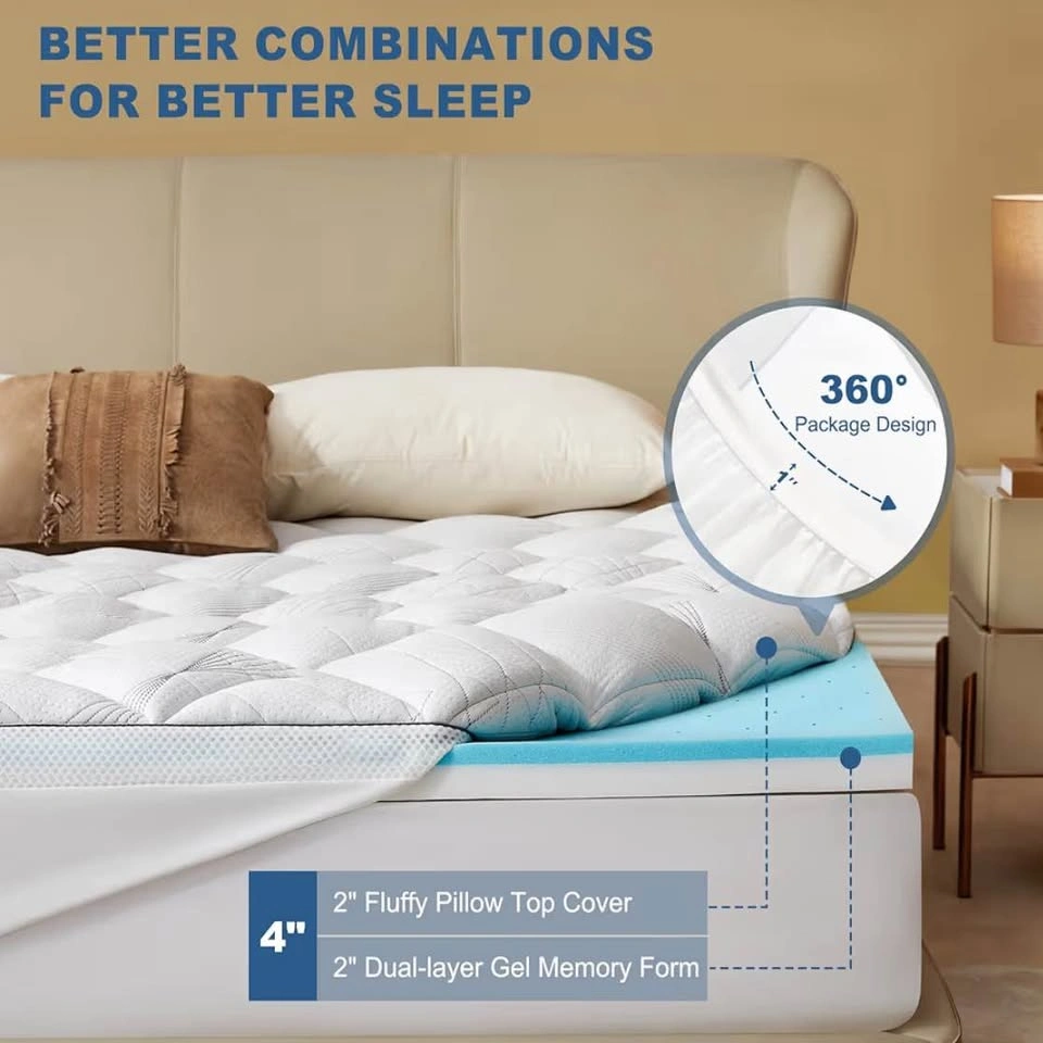King Size 4" Memory Foam Mattress Topper - photo 3