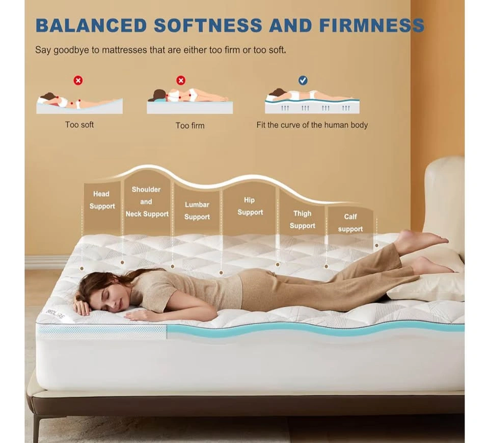 King Size 4" Memory Foam Mattress Topper - photo 5
