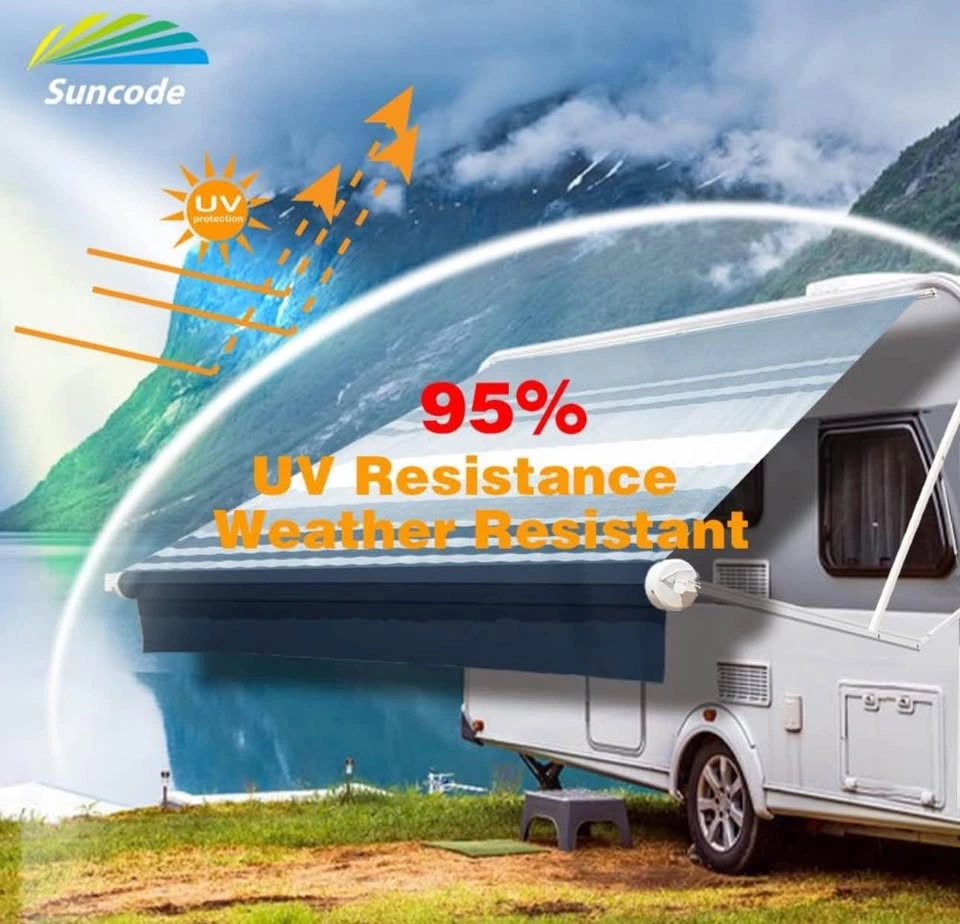 Suncode RV Awning Fabric Replacement 11’ – Waterproof Blue Strip - photo 2