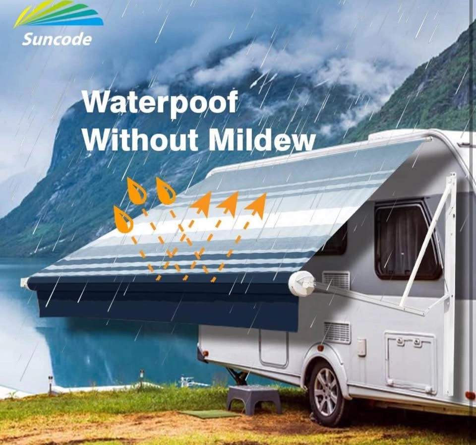 Suncode RV Awning Fabric Replacement 11’ – Waterproof Blue Strip - photo 3
