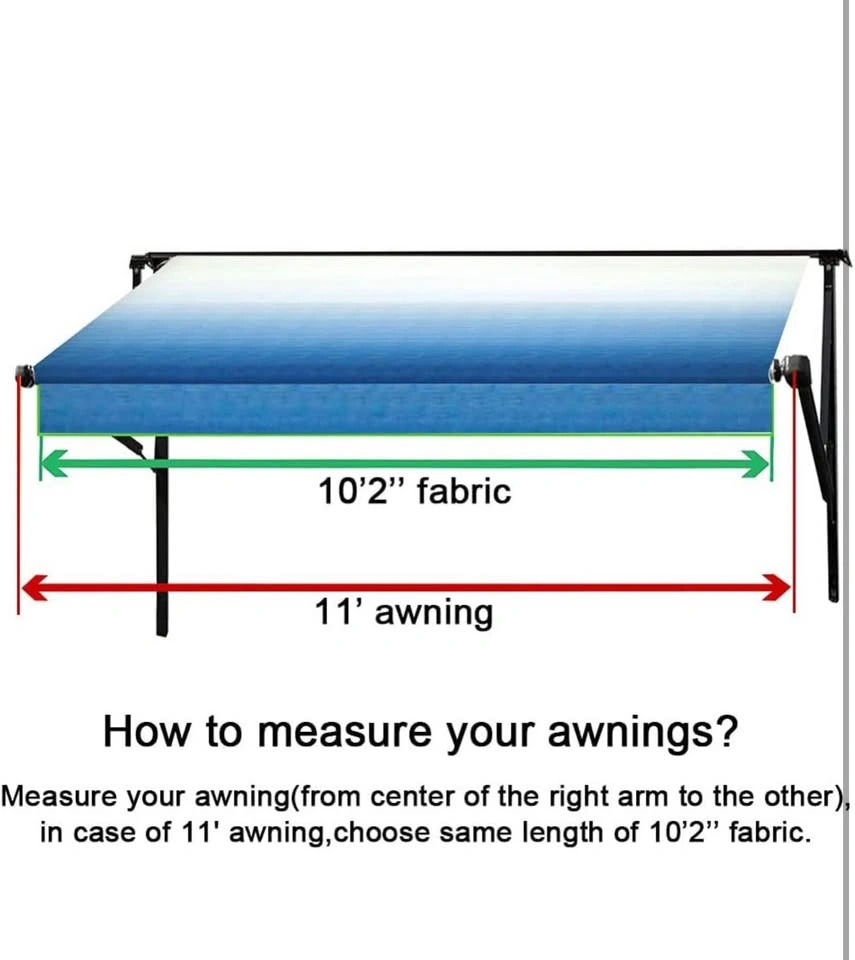 Suncode RV Awning Fabric Replacement 11’ – Waterproof Blue Strip - photo 5