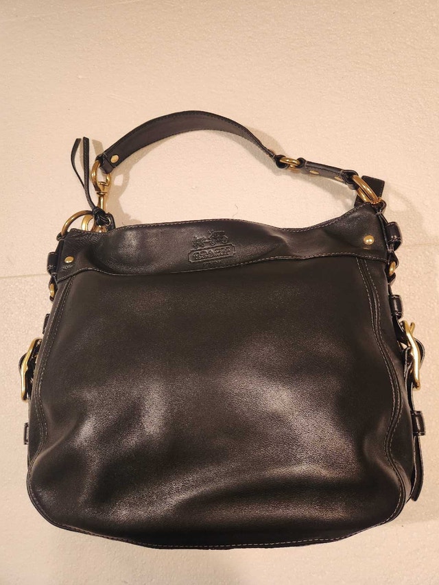 Vintage Coach Black Leather Hobo Bag - Legacy/Soho - photo 4