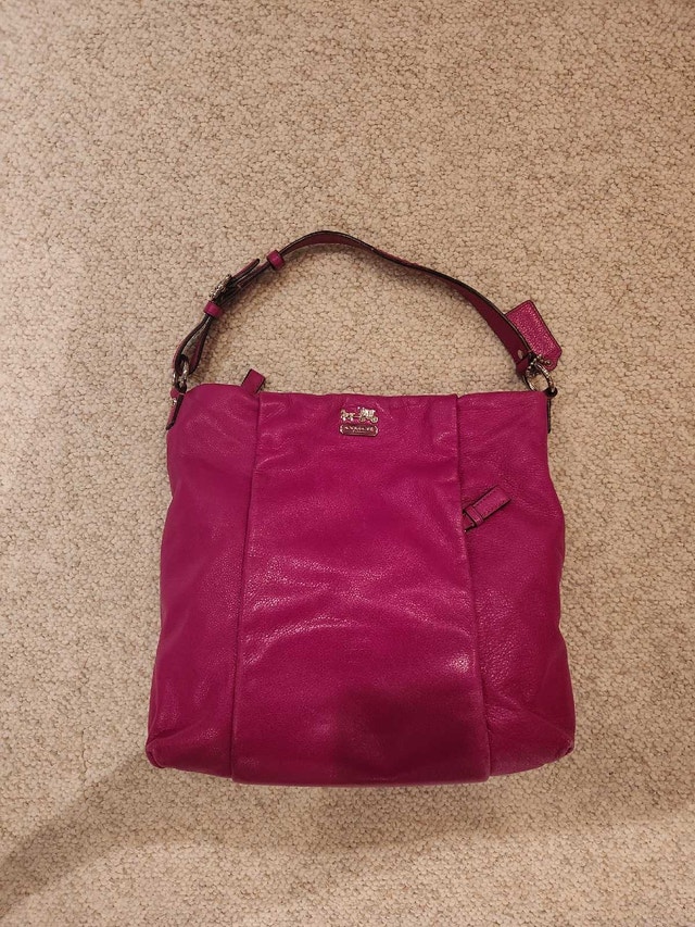 Vintage Coach Pink Leather Y2K Shoulder Bag