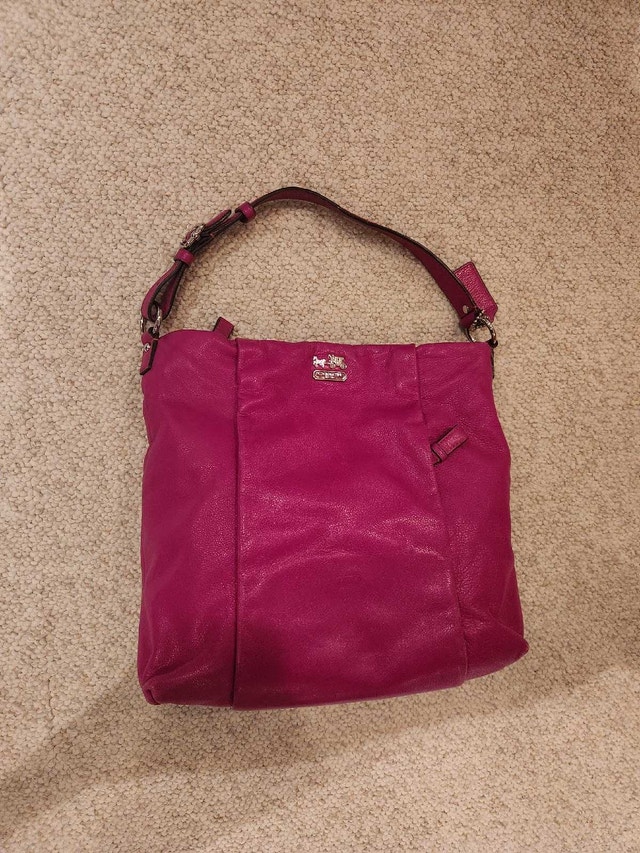 Vintage Coach Pink Leather Y2K Shoulder Bag - photo 2