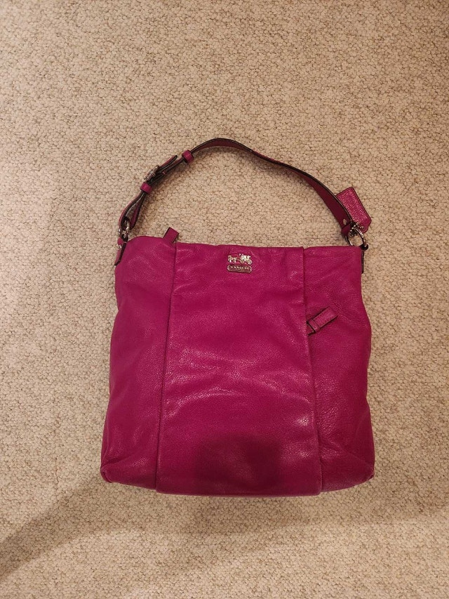 Vintage Coach Pink Leather Y2K Shoulder Bag - photo 3