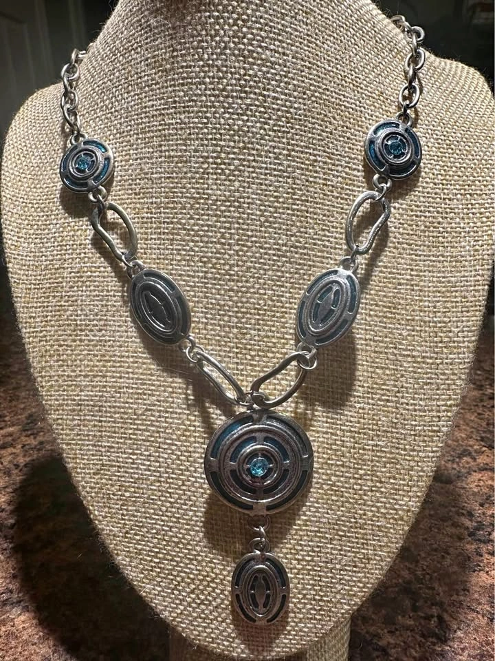 Vintage Silver-Tone Link Necklace