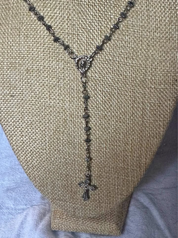 Vintage Silver Tone Rosary