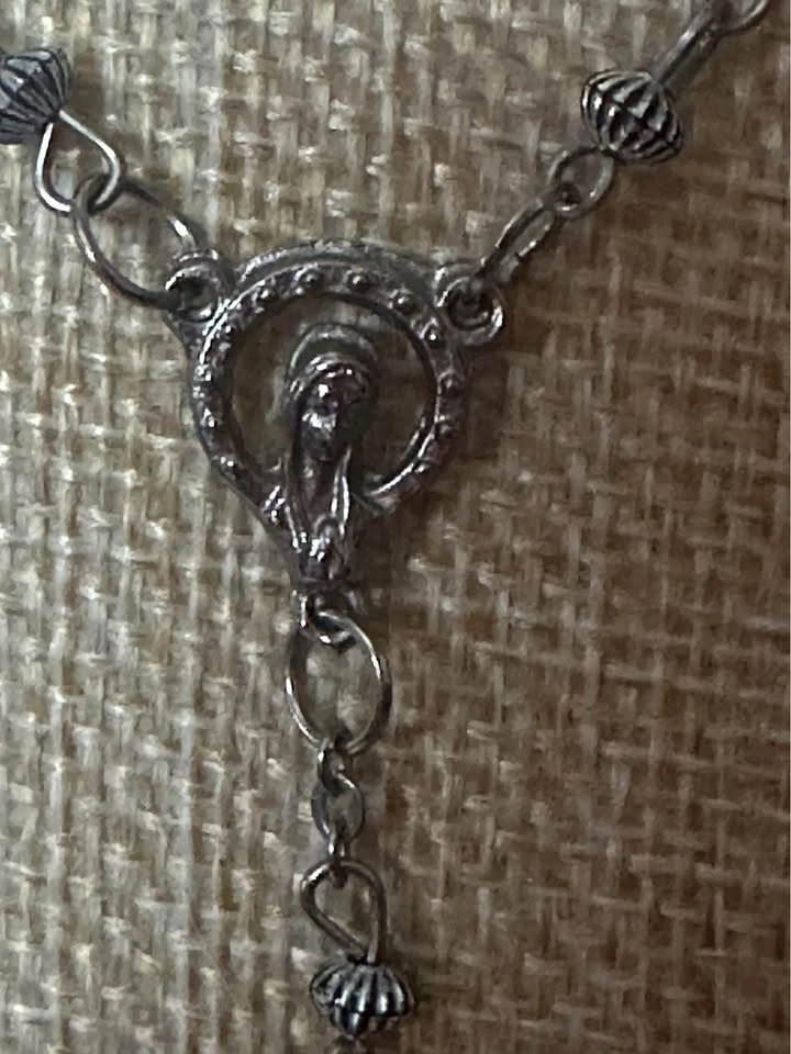 Vintage Silver Tone Rosary - photo 4