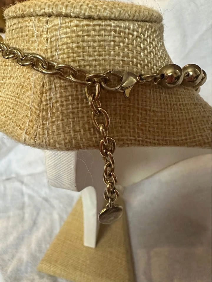 DANA BUCHMAN Chunky Gold Tone Bead Link Necklace - photo 3