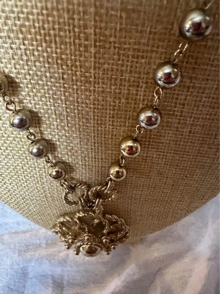 DANA BUCHMAN Chunky Gold Tone Bead Link Necklace - photo 5