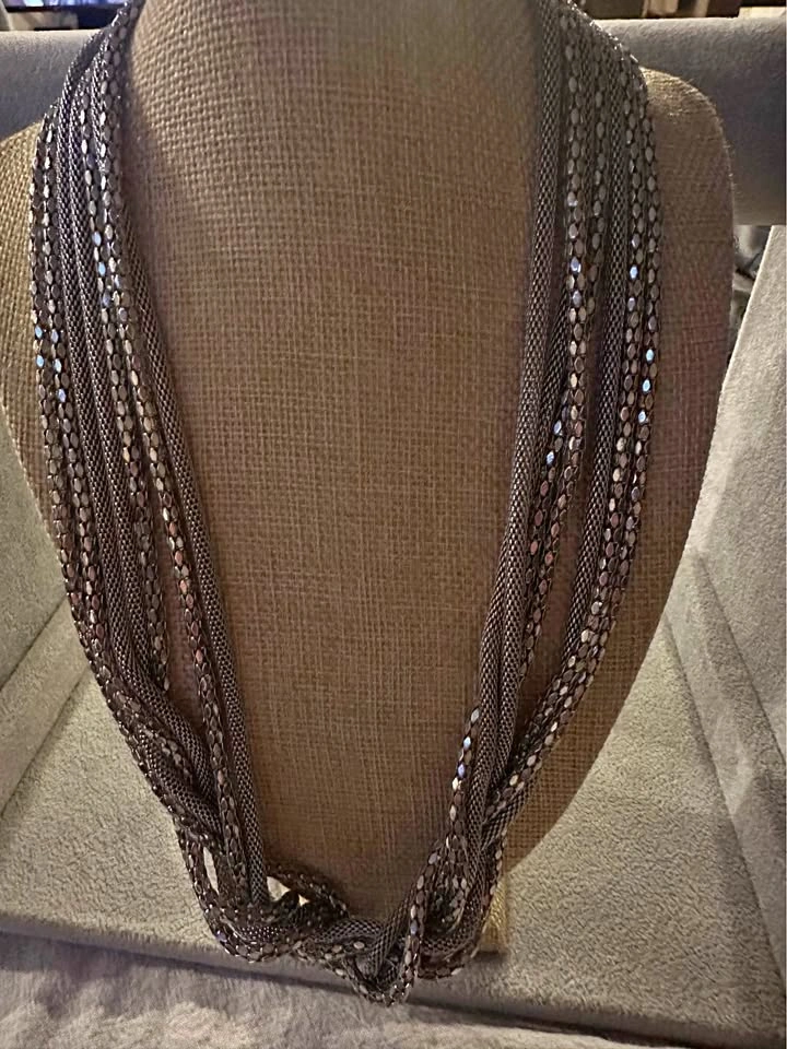 MC-XX Multi-strand mesh chain necklace