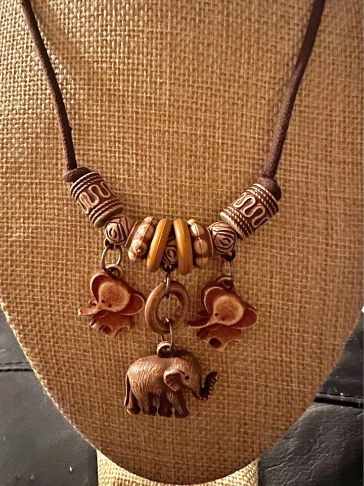 Bohemian Elephant Charm Necklace