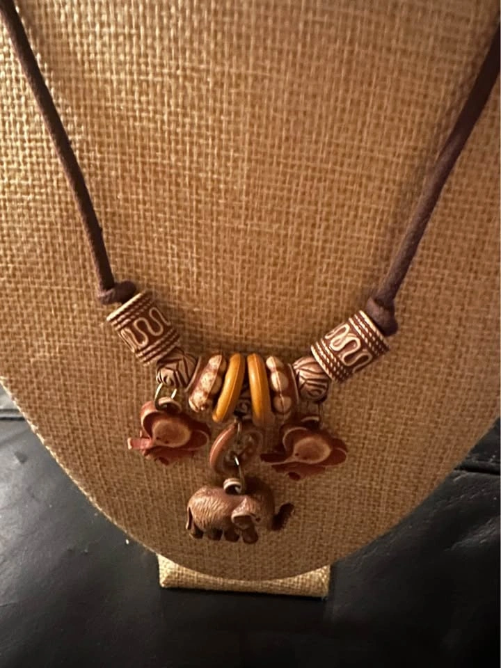 Bohemian Elephant Charm Necklace - photo 2