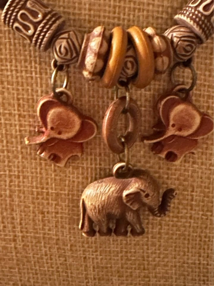 Bohemian Elephant Charm Necklace - photo 3
