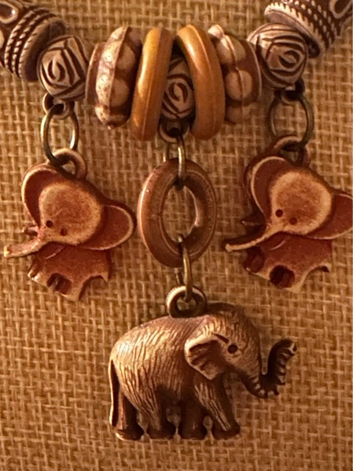 Bohemian Elephant Charm Necklace - photo 4