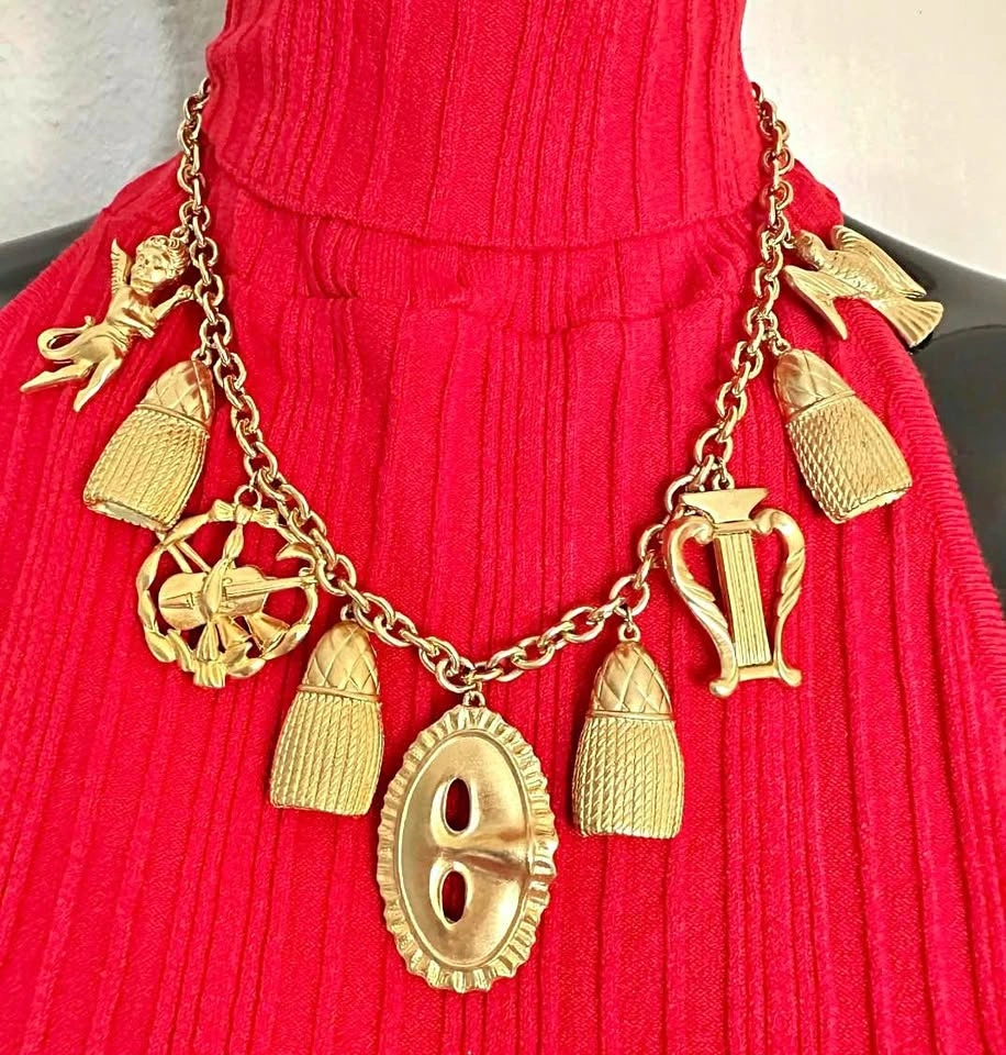 Vintage Music-Themed Pendant Necklace