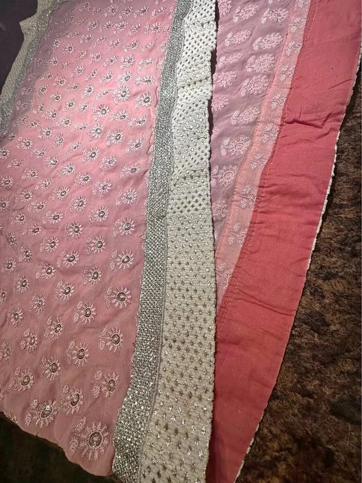 Light Pink Georgette Dupatta