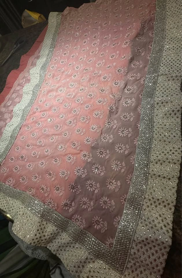 Light Pink Georgette Dupatta - photo 2