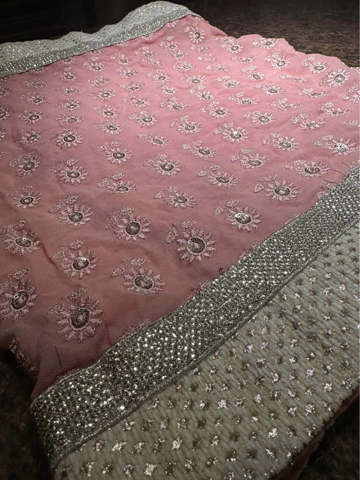 Light Pink Georgette Dupatta - photo 5