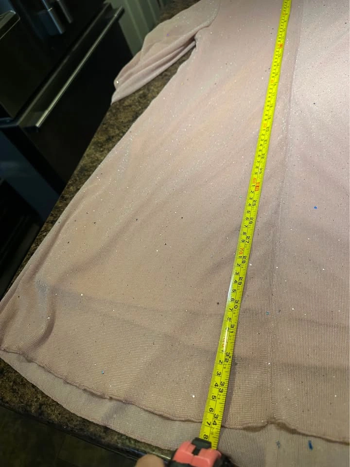 Soft pink sparkly dress - photo 5