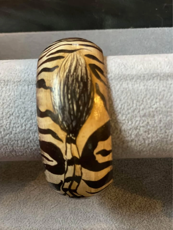 Hand painted Zebra bangle - photo 2