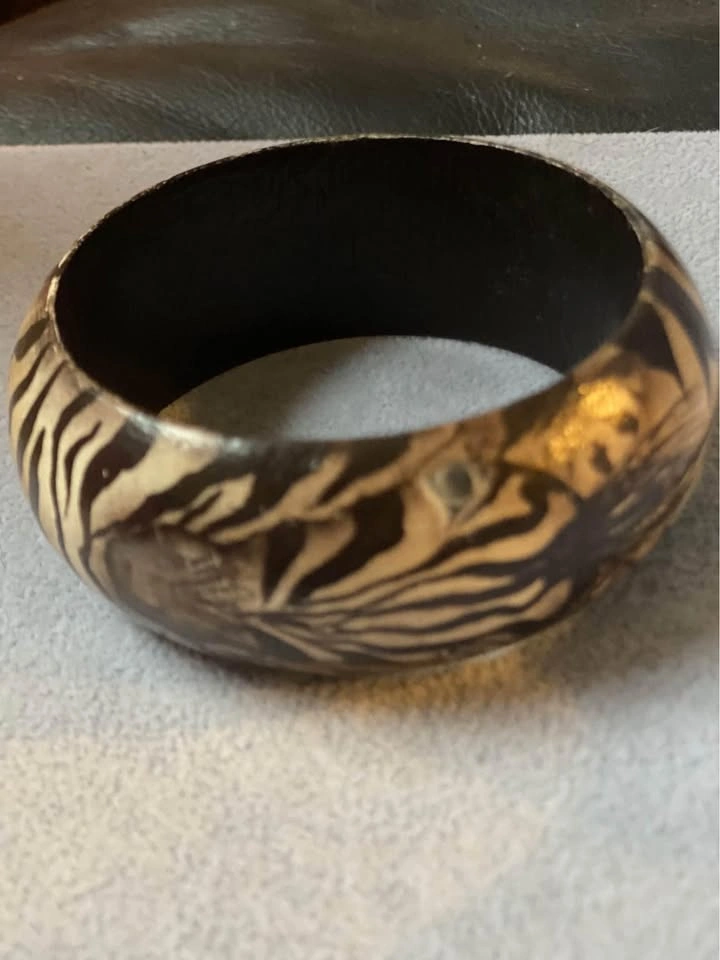 Hand painted Zebra bangle - photo 4