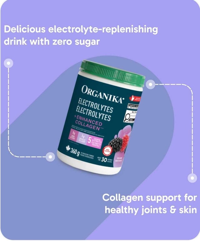 Organika Electrolytes + Enhanced Collagen Wild Berry 360g - photo 2