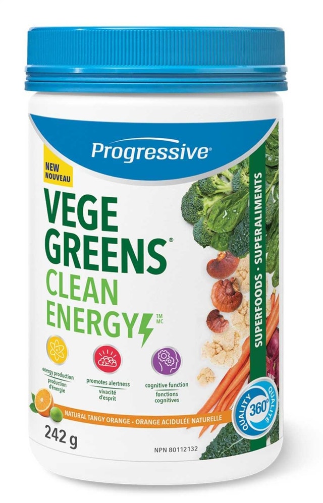 Progressive Vege Greens Clean Energy Tangy Orange 242g