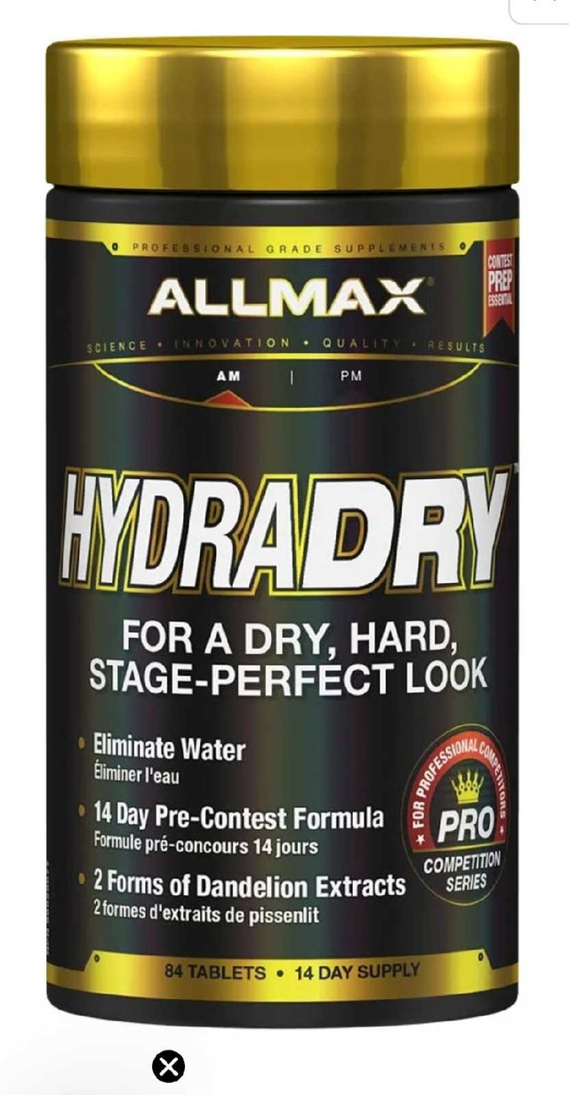 ALLMAX HydraDRY Pre-Contest Water Loss Supplement