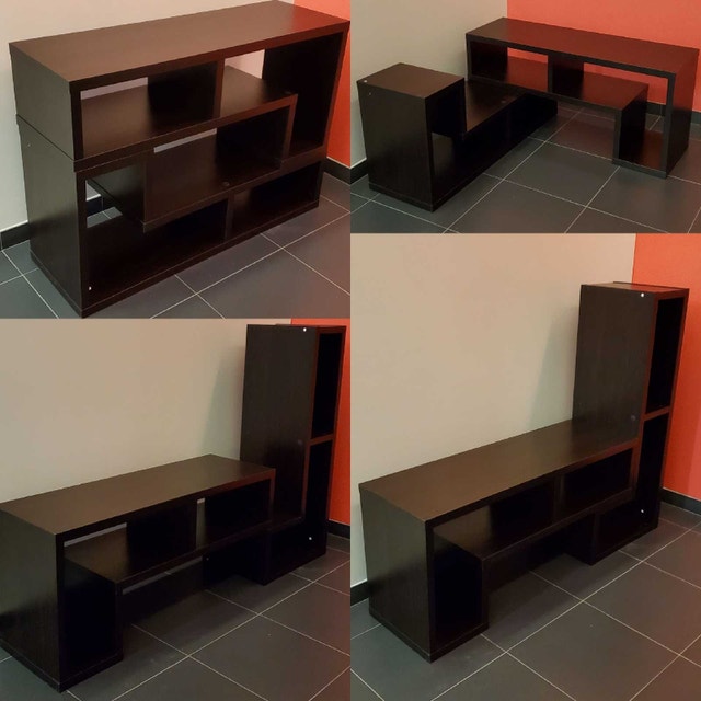 ✴️ TV Stand L Shape Geometric Extendable Adjustable 60 69in - photo 2