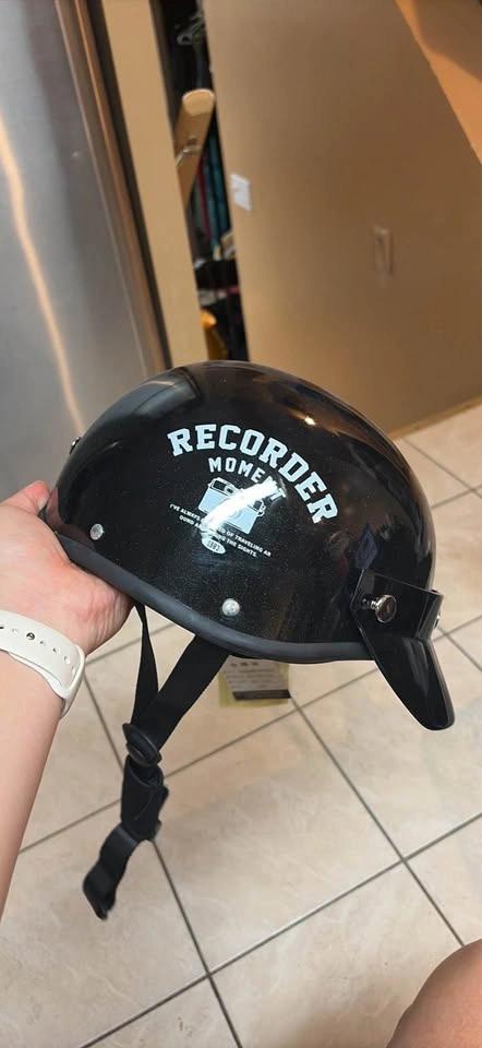 Black Recorder Moment Motorcycle Half Helmet - photo 2