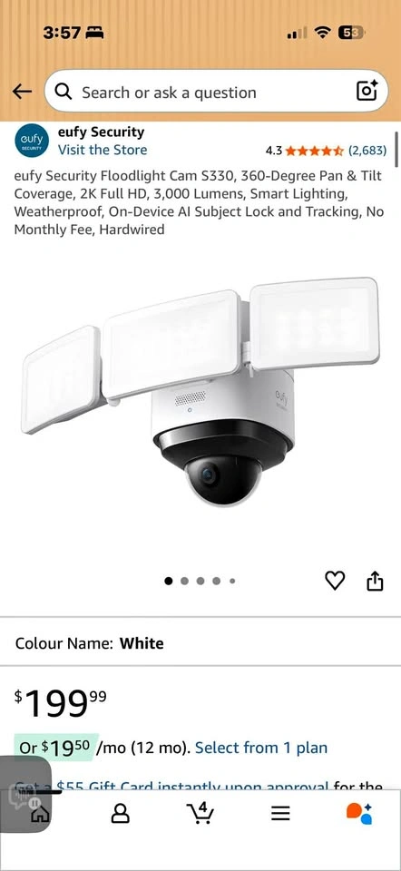 eufy Security Floodlight Cam S330