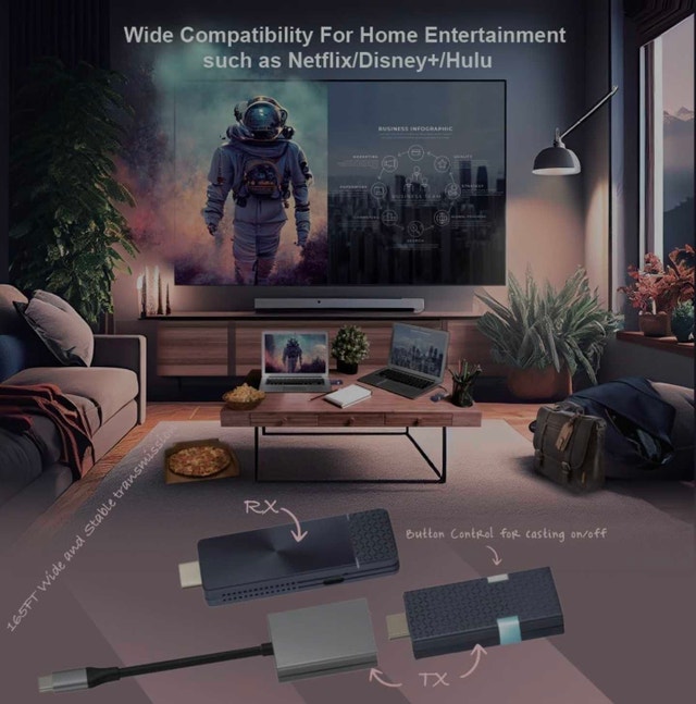CASTGO 4k USB-C/HDMI mini wireless projection system - photo 5