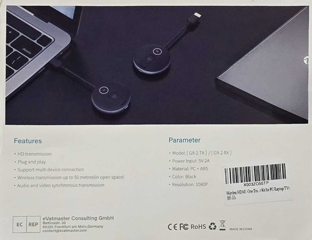 Wireless HDMI G9R Pro Transmitter + 2 Receivers - photo 3