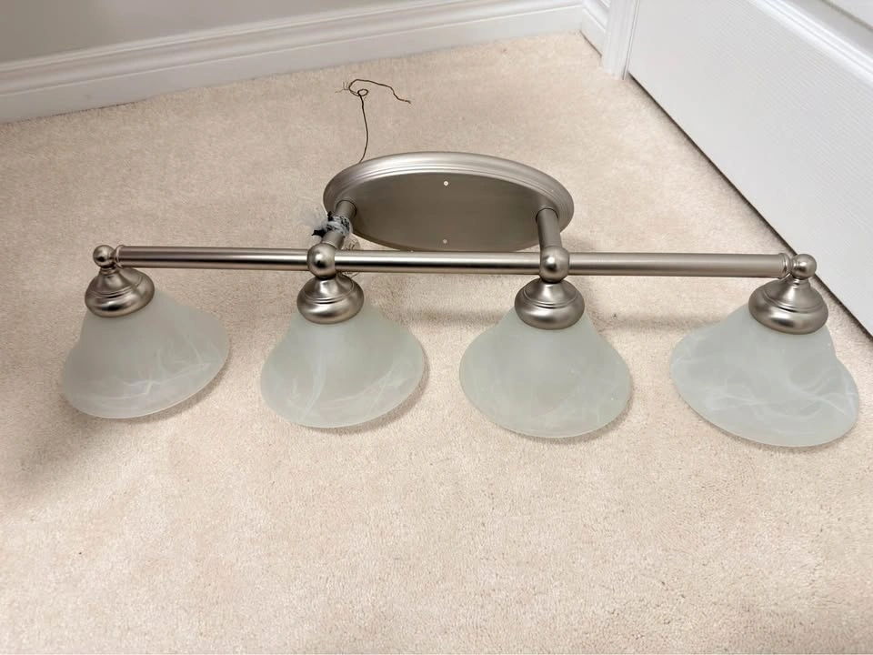 4-Light Brushed-Nickel Vanity Fixture - photo 2