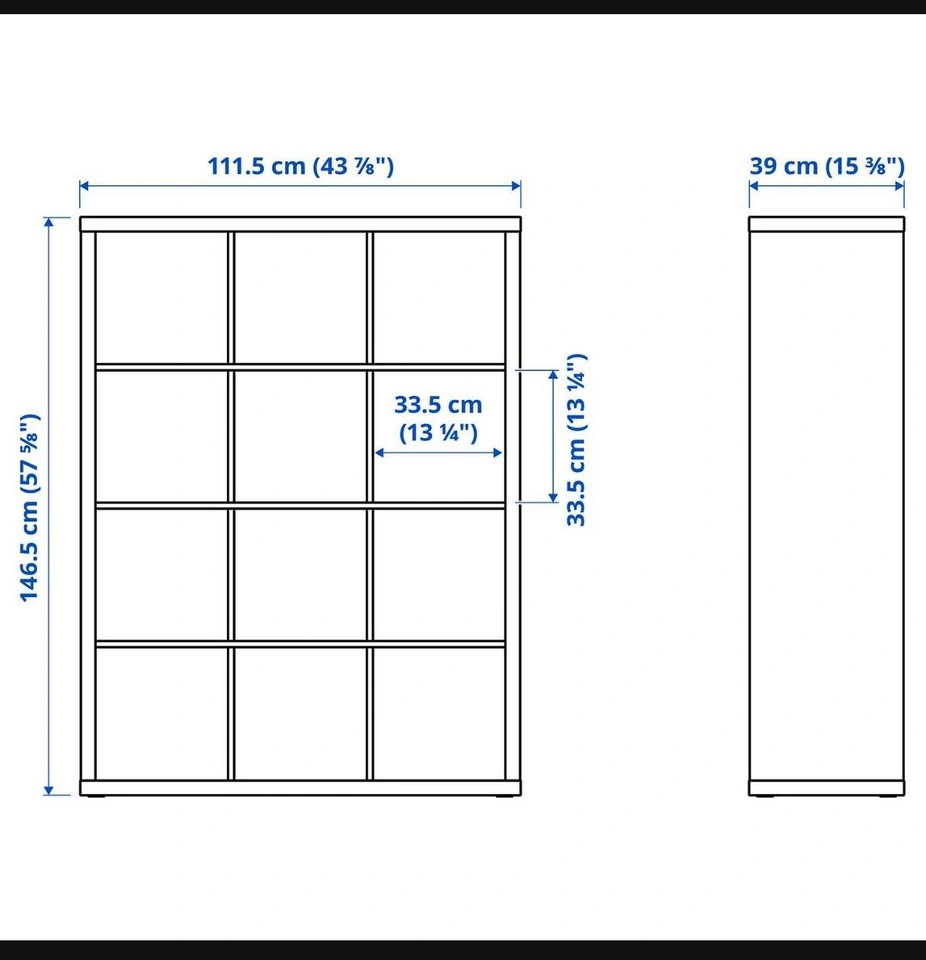 White Storage shelf Kallax 3x4 - photo 2