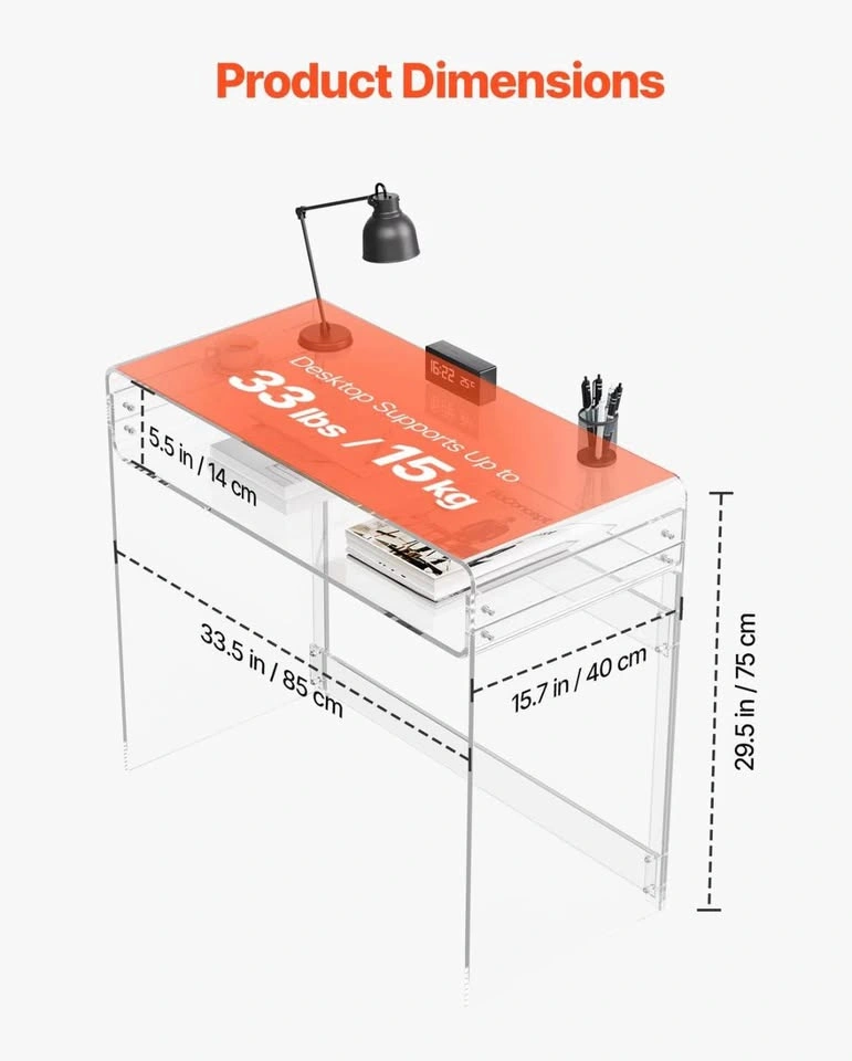 Acrylic Desk/Vanity Table - photo 3