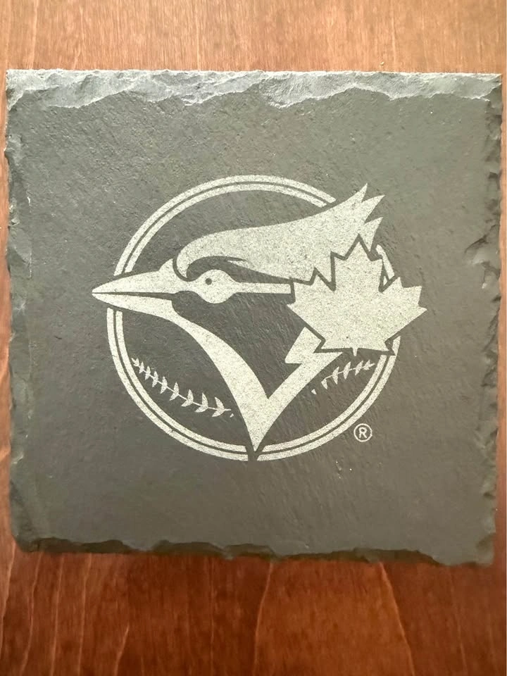Custom Slate Rock Coasters - 4x4 - Any Logo/Team/Name - photo 3