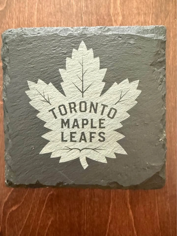 Custom Slate Rock Coasters - 4x4 - Any Logo/Team/Name - photo 4