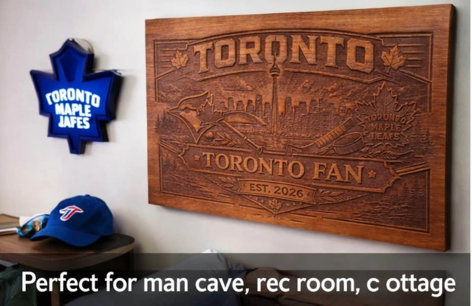 Toronto Fan Solid Wood Wall Art – Handcrafted – $69 - photo 2