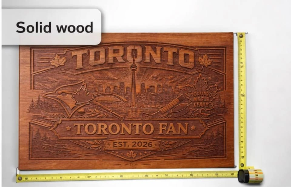 Toronto Fan Solid Wood Wall Art – Handcrafted – $69 - photo 5
